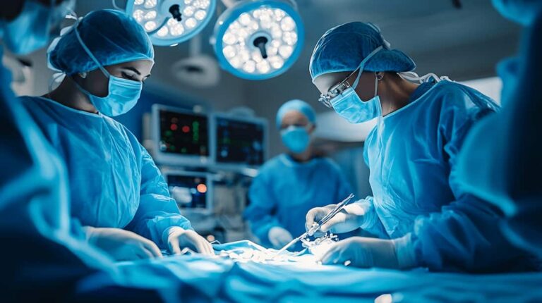 Operacja wertebloplastyki na profesjonalnie wyposażonej sali operacyjnej w centrum medycznym NewMedical Kraków